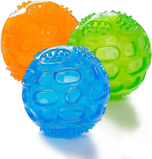 Pelotas para Perros con Sonido — Pack 3, Goma Resistente, 7,5cm