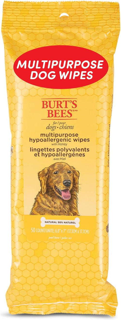 Toallitas para Perros Burt's Bees — Miel, Hipoalergénicas, 50 unidades