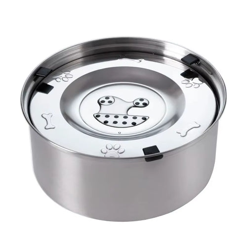 Bol Inoxidable Antiderrames para Perros — Flotante, Antideslizante, Lento