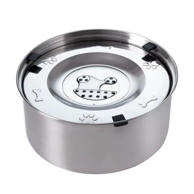 Bol Inoxidable Antiderrames para Perros — Flotante, Antideslizante, Lento