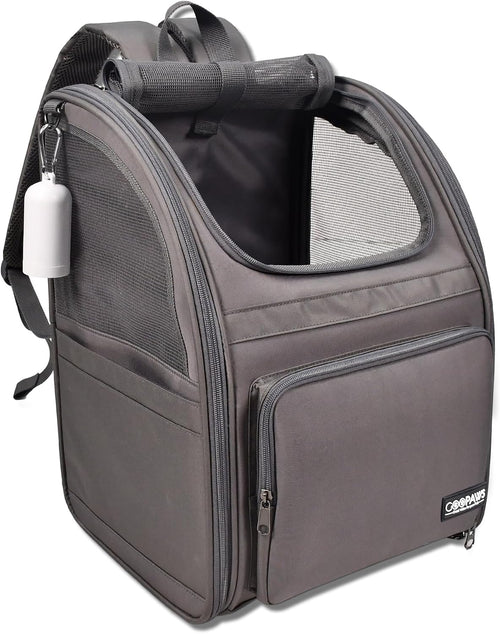 Mochila Transportadora para Perros Pequeños — Gris, Talla M, hasta 6kg