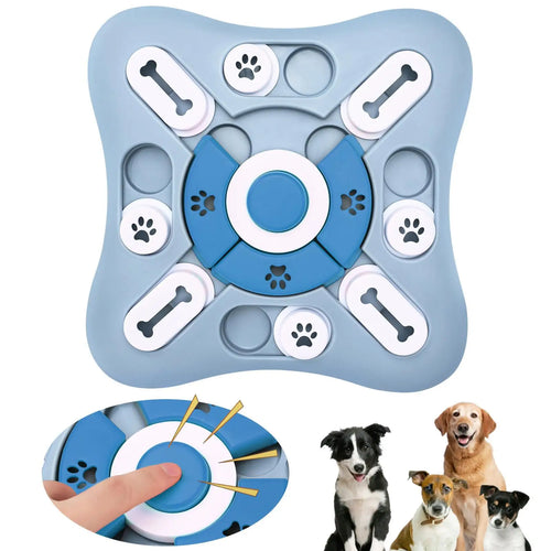 Comedero Puzzle para Perros — Dispensador Interactivo, Antideslizante, Estimulación Mental