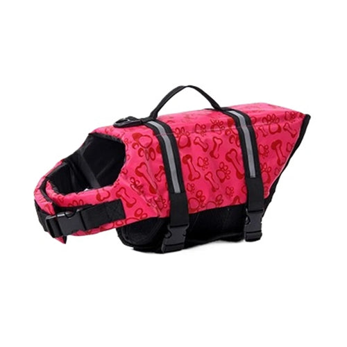 Chaleco Salvavidas para Perros Reflectante — Rojo, Asa de Rescate, Tallas XS L XL