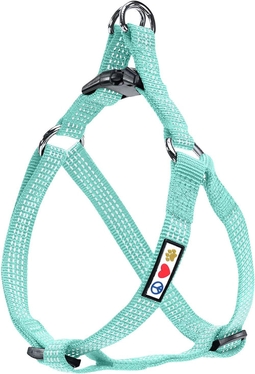 Arnés Reflectante Step-In para Perros — Antitirones, Teal, Talla XS