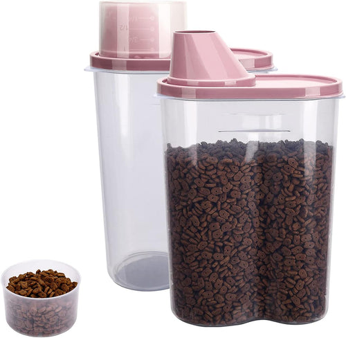 Contenedor para Pienso de Perro — Hermético, Pack 2, 2,5L, Libre de BPA