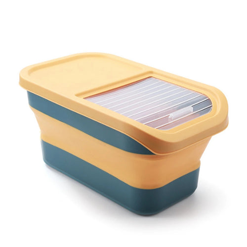 Cubo para Pienso de Perro Plegable — Hermético, Con Ruedas, Hasta 15kg
