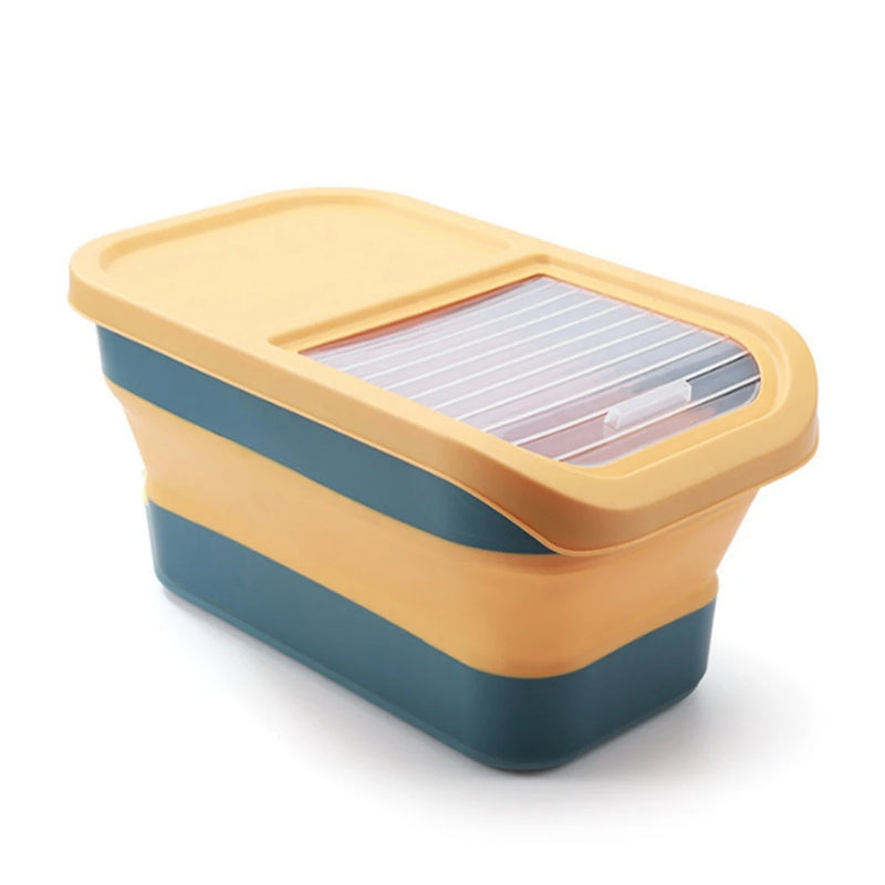 Cubo para Pienso de Perro Plegable — Hermético, Con Ruedas, Hasta 15kg