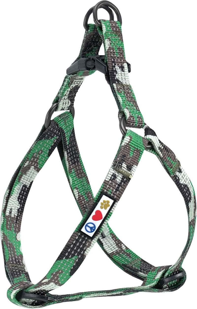 Arnés Reflectante Step-In para Perros — Verde Camuflaje, Talla S