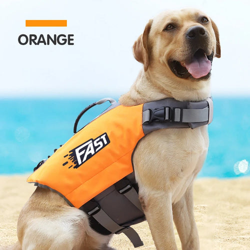 Chaleco Salvavidas para Perros — Reflectante, Naranja y Verde, Tallas S y XL