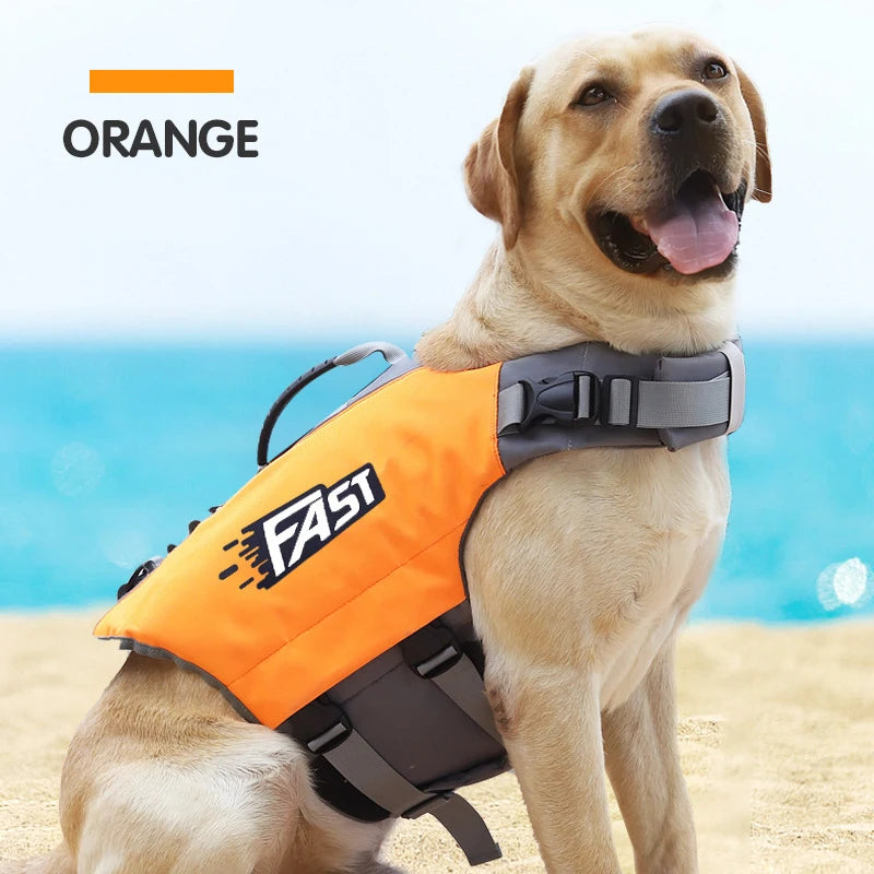 Chaleco Salvavidas para Perros — Reflectante, Naranja y Verde, Tallas S y XL